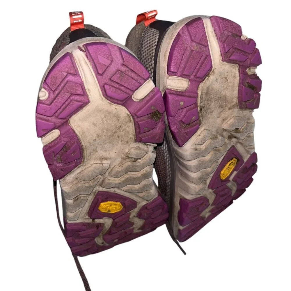 hoka one one plum purple pink high top sneakers 8